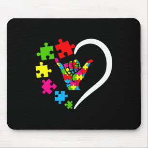 Sign Language ASL Love Autism Awareness Day Appare Mouse Pad