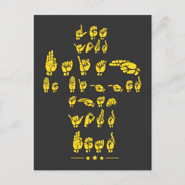 Sign Language - ASL Quote for Christians Postcard (Front)
