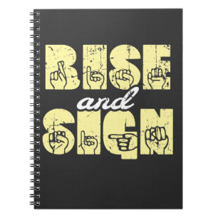 Sign Language ASL Rise and Sign Notebook
