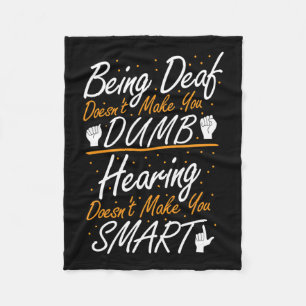 Sign Language Awareness - Asl Deaf Pride Fleece Blanket