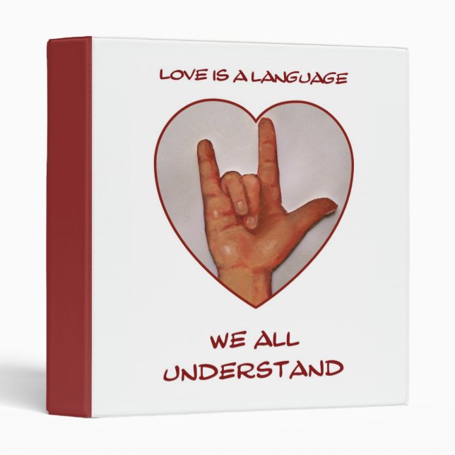 SIGN LANGUAGE BINDER: American Sign Language Binder (Front/Spine)