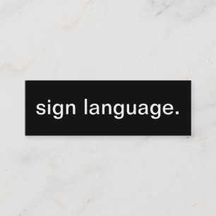 Sign Language Business Card