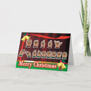 Sign Language Christmas 2 Holiday Card