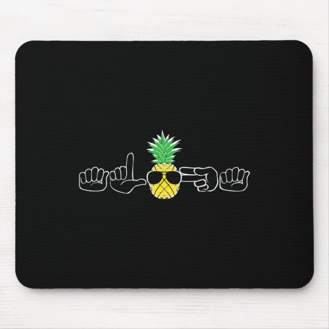 Sign Language Clothes Beach Deaf Signing Awareness Mouse Pad (Front)
