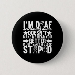 Sign Language Deaf Awareness 11  2 Inch Round Button