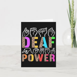 Sign Language Deaf Awareness 3 Card