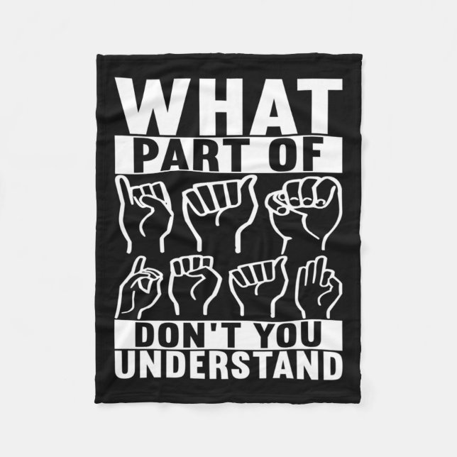 Sign Language Deaf Awareness 7  Fleece Blanket (Front)