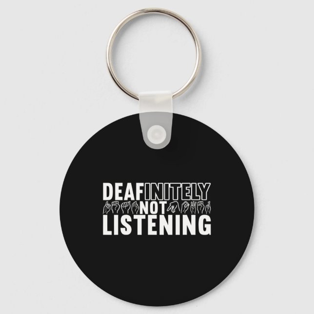 Sign Language Deaf Awareness 9  Keychain (Front)