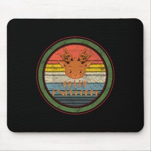 Sign Language Deaf Christmas Reindeer Deaf ASL awa Mouse Pad