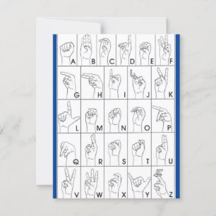 SIGN LANGUAGE flat card