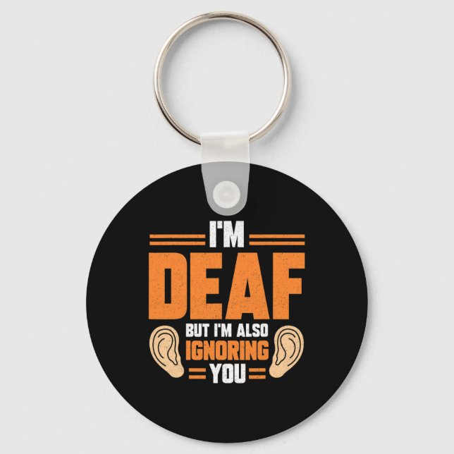 Sign Language Hand Interpreter Asl Deaf Awareness  Keychain (Front)