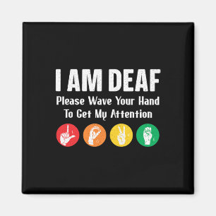 Sign Language Hand Interpreter Asl Deaf Awareness  Magnet