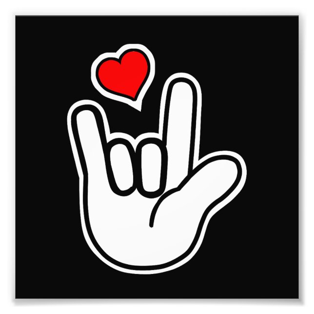 Sign Language I Love You Sign (Front)