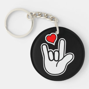 Sign Language I Love You Sign Keychain