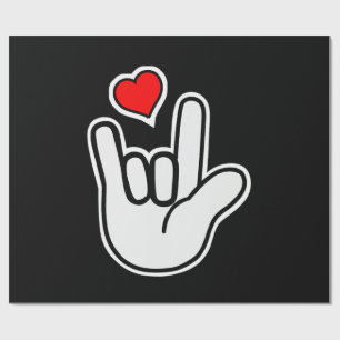 Sign Language I Love You Sign Wrapping Paper