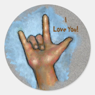 SIGN LANGUAGE: I LOVE YOU: STICKERS