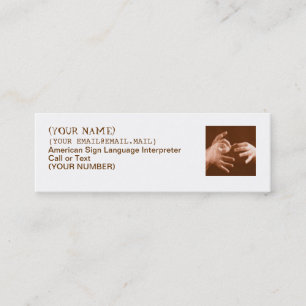 Sign Language Interpreter Mini Business Card