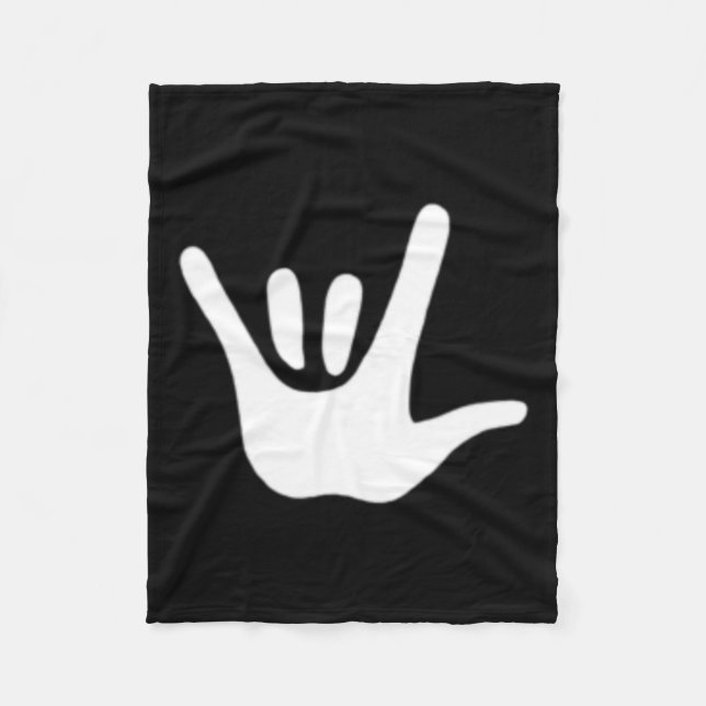 Sign Language Love Asl Deaf Awareness  Fleece Blanket (Front)