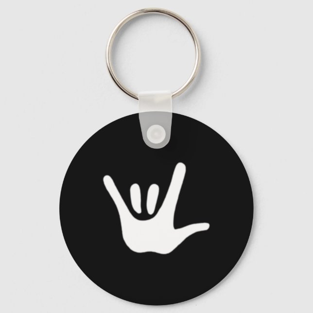 Sign Language Love Asl Deaf Awareness  Keychain (Front)