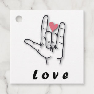 Sign Language Love Favour Tags