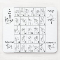 SIGN LANGUAGE MOUSE PAD
