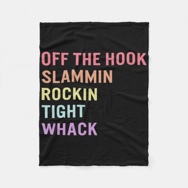 Sign Language Off Hook Asl Slang Tee Deaf Awarenes Fleece Blanket (Front)