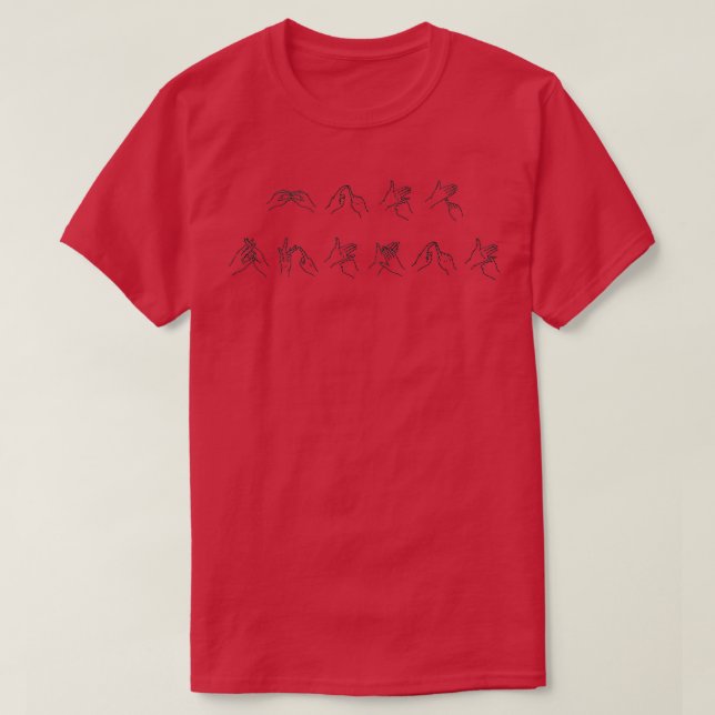 Sign Language ONLY Best Wishes illustration T-Shirt (Design Front)