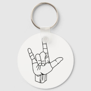 Sign Language Outline Keychain