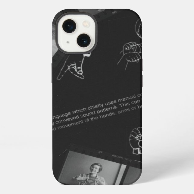 Sign Language Photogram iPhone Case (Back)