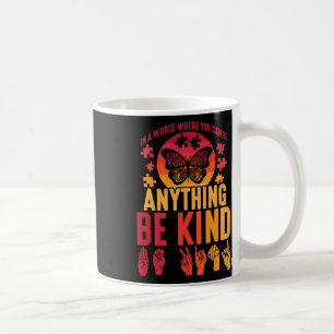Sign Language Puzzle Deaf Butterfly Coffee Mug