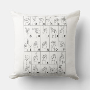 SIGN LANGUAGE THROW PILLOW