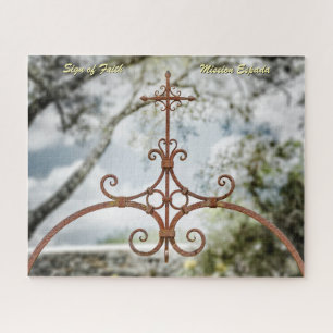 Sign of Faith, Mission Espada, San Antonio, Texas Jigsaw Puzzle