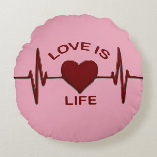 Sign of love round pillow