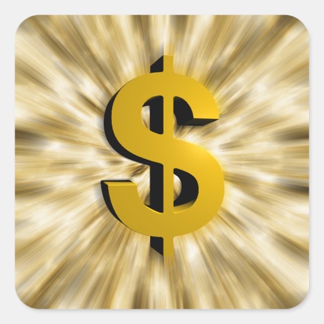 Sign of Money Square Sticker (Front)