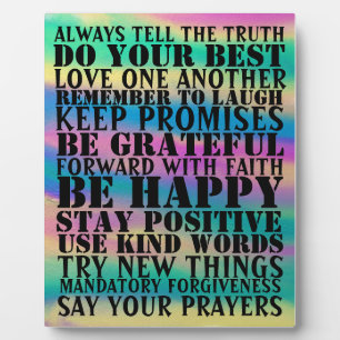 sign of positive sayings Plaque