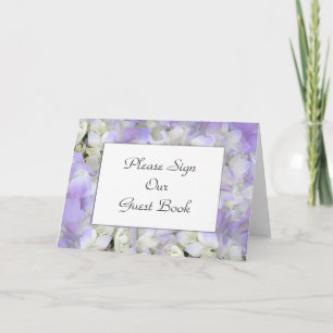 Sign Our Guest Book, Lavender Hydrangeas Card