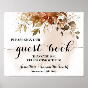 Sign our Guest Book Wedding Fall Autumn Shower