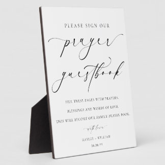 Sign Our Prayer Wedding Guestbook Plaque