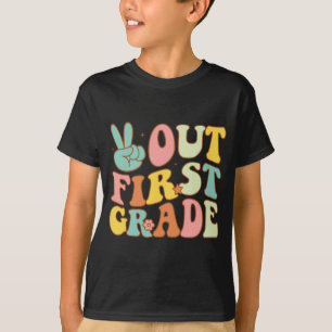 Sign Out First Grade Groovy Last Days School 1st G T-Shirt