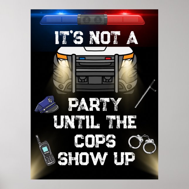 Sign Police Officer Party (Front)