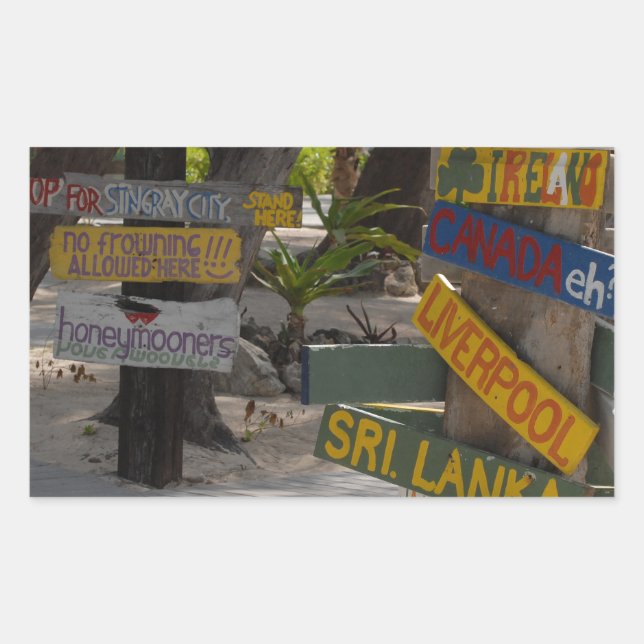 Sign Post Rum Point Grand Cayman Sticker (Front)