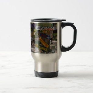 Sign Post Rum Point Grand Cayman Travel Mug