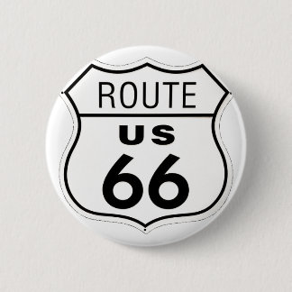Sign - Route 66 2 Inch Round Button