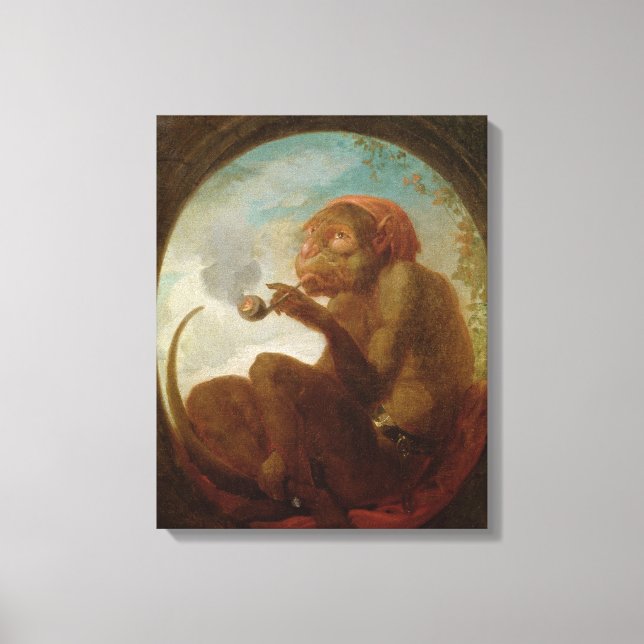 Sign with a monkey smoking a pipe (Front)