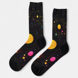Sign without text black background crew socks