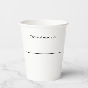 Sign Your Name  Paper Cups