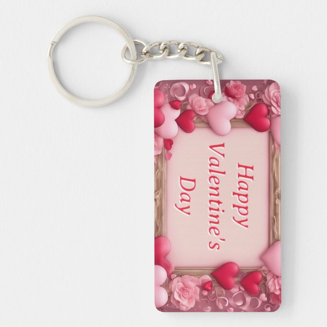 Sign Your Name Valentine's Day Keychain Gift (Front)