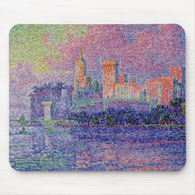 Signac's Le Château des Papes Mouse Pad (Front)