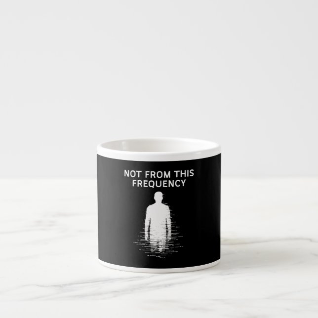 Signal 963 - Not From This Frequency Glitchcore Espresso Cup (Front)