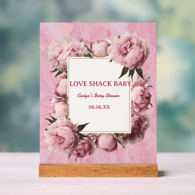 Signal acrylique élégant - Parfait pour les Mariag (Neutre)